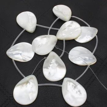18-35mm Natūralus baltas motina pearl shell 10vnt, 
