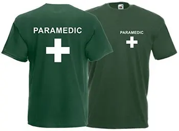Karšto 2019 Mados Vyrų Marškinėliai Vasaros Stiliaus Paramedic Tee Priekyje ir gale Unisex Pirmosios Pagalbos Atveju Darbuotojai Įgulos Išgalvotas Kad T Shirts