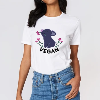 Plus Size Avant-garde Vegetaras, Jei Jums Valgyti Mėsos, T-marškinėliai vestidos Pavasario Vasaros marškinėliai Moterims Parodyti, Plonas Top Tee O-Kaklo Marškinėlius