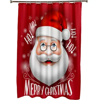 Kalėdos, Kalėdų Senelis, senis besmegenis Spausdinimo Stilius 1 Vandeniui Dušo Užuolaidos Ne slydimo Kilimėliai Vonios Kilimai klozeto Dangtis
