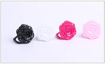 Makiažo Veidrodėliai Spalva Rausva Retro Rožių Žiedų Formos Kosmetinis Makiažas Kompaktiškas Veidrodis 3D Stereo Dvipusis 100vnt/daug
