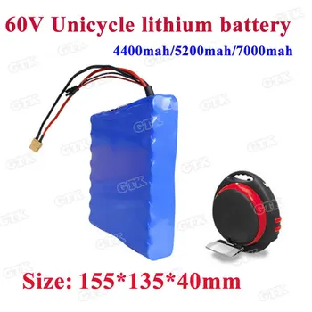 Ličio 60v baterija li-ion 60v 4400mah 5200mah 7000mah 350w 18650 elementų su BMS elektros unicycle/Segway/riedlentė
