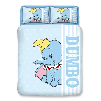 Naujas Animacijos Dumbo Patalynės Komplektai Berniuko/Mergaitės Kūdikio Vieno Twin karalius ir karalienė Vaikai Antklode Padengti Nustatyti, Užvalkalai karalienė antklodė antklodė padengti