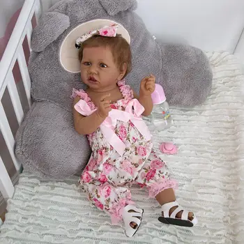 KEIUMI Reborn Baby Lėlės 57CM Visas Silikono Kūno Kolekcijos Žaislas Vaikas Chiritmas Chirldren diena Pateikti