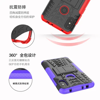 Už Xiaomi Redmi 6 Pastaba Pro Sunku Poveikio Atveju Sunkiųjų Šarvų Hibridas antidetonaciniai TPU Silicio Sunku Galinio Dangtelio Redmi 6 Pastaba.