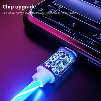 Žėrintis Kabelis Mobiliųjų Telefonų Įkrovimo Kabeliai, LED, šviesos, Micro USB C Tipo Kroviklis, skirtas 