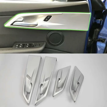 ABS matinis Interjero vidinė durų rankena padengti 4pcs Automobilių Stilius, Skirtą iki 2017 m. BMW 1 SERIJA