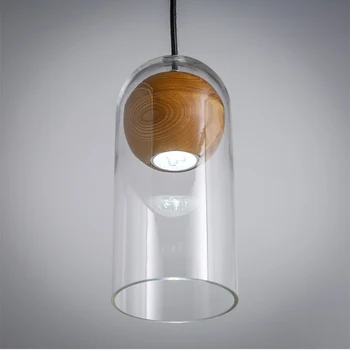 Amerikos šalyje, viena-galvą LED stiklo meno kavinė kūrybos originalus paprastas medinis šviestuvo nemokamas pristatymas