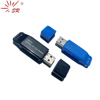 SR High Speed 4 Spalvų USB 2.0 Kortelių Skaitytuvas Adapteris 