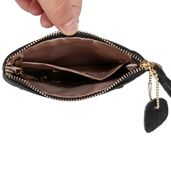 Užsienio prekybos kišenė kaitą Moterų Mielas Mini Odos su Užtrauktuku piniginės ultra plonas kūrybos animacinių filmų monetos key chain bag