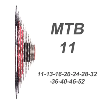 NAUJAS MTB 11 Greičio L MTB Kasetė 11s 11-52T Pločio Santykis Laisva Kalnų Dviratis, Dviračių Dalys shimano k7 X1 XO1 XX1 M9000