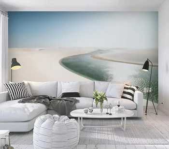 Individualizuotos fono paveikslėlį Dykumos river view miegamojo kambarį fono sienos