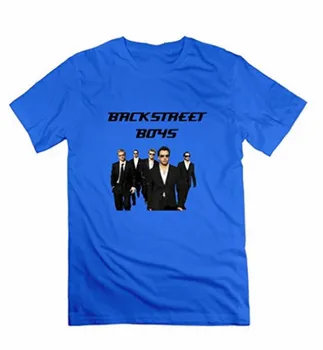 Vyriški Berniukas BACKSTREET BOYS Dizainas, O Kaklo RoyalBlue T-Shirt