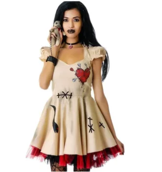 Kawaii girl gotikos Helovinas saldus lolita dress senovinių nėrinių sluoksniuotos rankovėmis spausdinti viktorijos suknelė lolita op loli cosplay