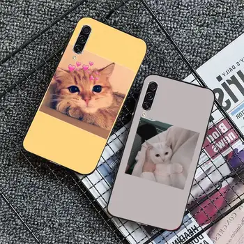 Kačių ir šunų rožinė Telefono dėklas Samsung A20 A30 30s A40 A7 2018 J2 J7 premjero J4 Plius S5 Pastaba 9 10 Plius