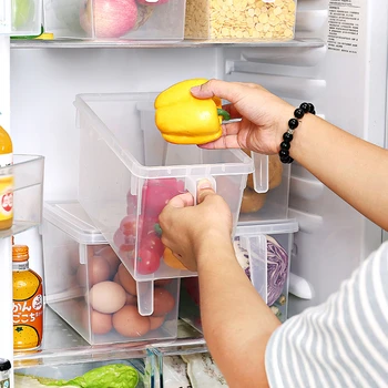 Virtuvės Skaidrus PP talpinimo Grūdai, Pupelės Saugojimo Būti Uždaromos Namų Organizatorius Maisto Konteineris Šaldytuvas dėklai