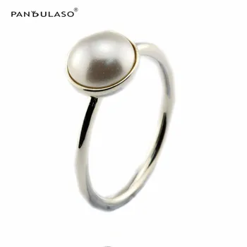 Šviesos Lašelių White Pearl Ring Moteris Žiedas 925 Sterlingas Sidabro Papuošalai, Žiedai Moteris 