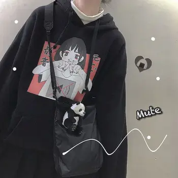 Rudenį ir žiemą gobtuvu hoodies moterų Japonijos tamsiai stiliaus plius aksomo storio ins korėjos versija prarasti studentų viršūnes banga 202
