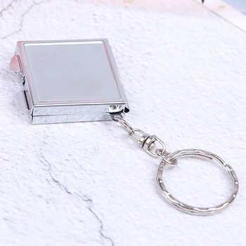 1PCS Nešiojamas Mini Lankstymo Veidrodėliai Kompaktiškas Kišenėje Kosmetikos Veidrodį Asmeninę Raktų Žiedas Keychain