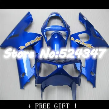 Visa Mėlyna Lauktuvės Rinkinys 2003 2004 Kawasaki ZX6R Ninja ZX-6R 03-04 ZX 6R 636 03 04 Įpurškimo pelėsių Purvasargiai rinkinys