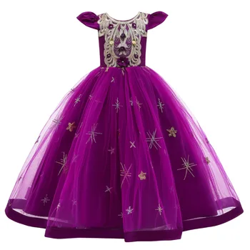 Elegantiškas 2-12Years Vaikų Mergaičių Ilgai Gėlių Šalies Kamuolys Suknelė Prom Dresses Kūdikių Gril Princesė Vestuvių Vaikus Pirmos Komunijos Suknelė