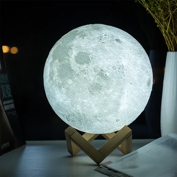 Naujas Dropship 3D Spausdinimo Mėnulio Lempos Spalvinga Keisti Touch Usb Led Nakties Šviesos Namų Dekoro Kūrybos Dovana