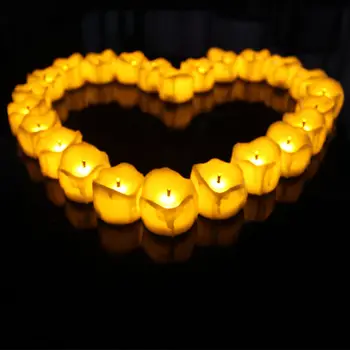 Flameless Baterija Kalėdų LED Arbata Šviesos Mirgėjimas Tealights Žvakės 12pcs