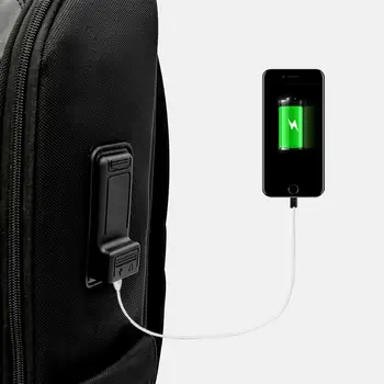 Aukštųjų technologijų pirštų atspaudų anti-theft kuprinė gali įkrauti mobiliuosius telefonus, verslo mada didelės talpos kompiuterio krepšys vyriški kelionės krepšys