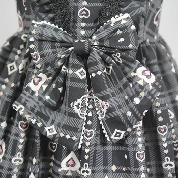 VOOCIEC Kawaii Lolita dress Blue black soft sesuo vestido lolita spausdinti suspender sijonas, suknelė, nauja Japonų saldus princesė suknelė