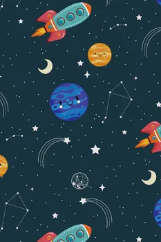 HUAYI Animacinių filmų Visatos Erdvės Mėnulis Raketų Apdailos Fonas Berniukas Gimtadienio Photoshoot Fotografijos Prop Baneriai