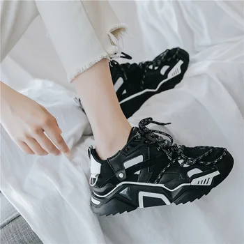 2019 Naujas Mados Storio apačioje Femmes Krepšius Marque Confort Režimas Femme Printemps Chaussures Plokštės Zapatos Mujer N1-36