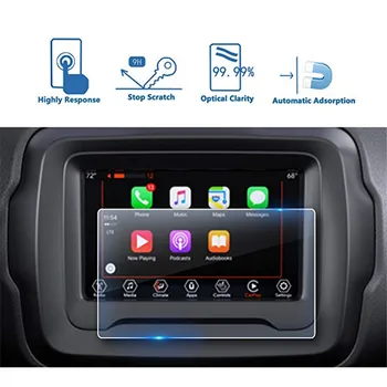 Už Jeep Renegade 2018 7 Colių Automobilių Navigacijos Screen Protector, Grūdintas Stiklas Touch Screen Protector