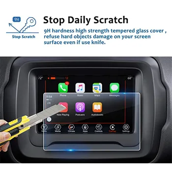 Už Jeep Renegade 2018 7 Colių Automobilių Navigacijos Screen Protector, Grūdintas Stiklas Touch Screen Protector