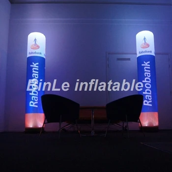 Individualų LED šviesos reklama pripučiami ramsčio bazės pūstuvas skiltyje vartų įvykio apdaila