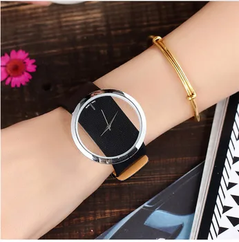 Karšto Mados Kūrybos Laikrodžiai Moterims, Vyrams Kvarcas-žiūrėti 2018 Unikalaus Dizaino Ciferblatas Mylėtojų Žiūrėti Oda Laikrodžius Colock relojes