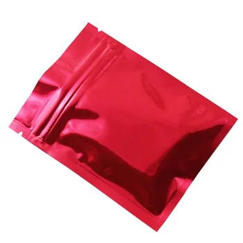 100VNT Raudonas Blizgus Paviršius Aliuminio Folija Zip-Lock Pakuotė Krepšiai Mėginio Maisto Miltelių Kvapas Įrodymų Saugyklos