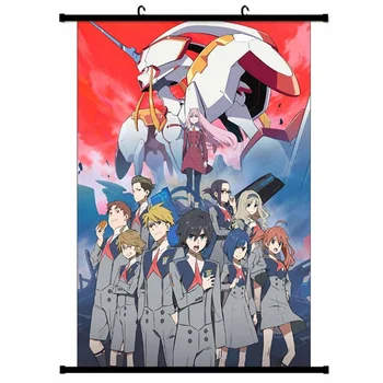 Anime, Manga Darling Į Franxx Sienos Pažymėkite Tapybos Paveikslų Fono Lipdukai Plakatas 2019