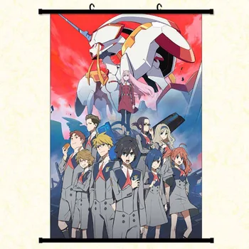 Anime, Manga Darling Į Franxx Sienos Pažymėkite Tapybos Paveikslų Fono Lipdukai Plakatas 2019