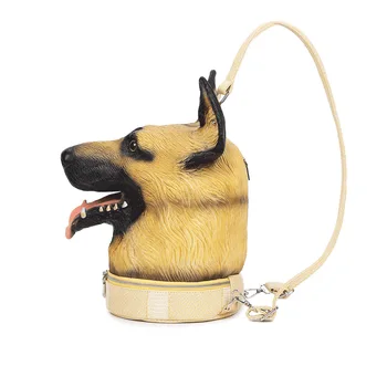 Moterims, Kuprinės, 3D silikono šuns galva Kuprinė už ponios gyvūnų pečių maišą Merginos Laisvalaikio kelionių kuprinė 2018 įdomus dizainas