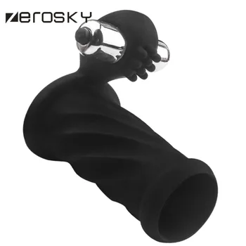 Zerosky Vibratorius Prezervatyvą Daugkartinio naudojimo Varpos Rankovė Sekso žaisliukai Vyrams Vibracijos Masažo G Spot Penis Extender Galios, Stiprus Sekso Žaislai