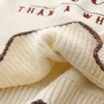 Rudenį, Žiemą Moterų Megztinis Dėvėti Kolegija Stiliaus Siuvinėjimo Raštą Studentų Megztinis Moteriška ilgomis Rankovėmis Saldus Megzti Viršų H9475