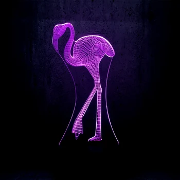 KARŠTO PARDAVIMO INS Spalvotų Flamingo Dekoratyvinių Gyvūnų 3D Lempos Naktį Šviesos RGB LED Apšvietimas, Kalėdos, Kalėdos Vaikams, Žaislai, Lavos