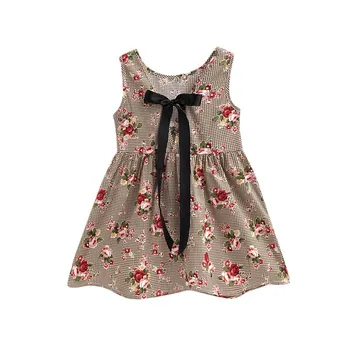 Kūdikių Mergaitės Vasaros Gėlių stiliaus Suknelė, Vaikų Drabužiai, Kūdikių Suknelės Gimtadienio aukštos kokybės