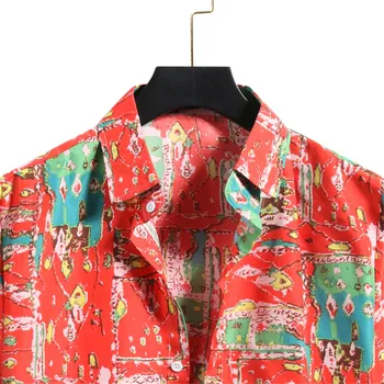 Mados Vyrų Vasaros Marškinėliai Paplūdimys Stiliaus Megztinis Trumpomis Rankovėmis Havajų Paplūdimyje Gėlių Atsitiktinis, Patogūs Marškinėliai Vyrams Atvartas Marškinėliai 2021