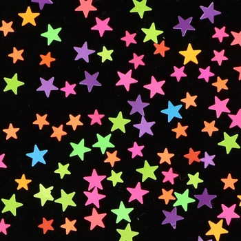 10vnt/Set Neon Žvaigždės Formos Nagų Dailės Blizgančiais Blizgučiai Dribsnių Nagų Papuošimai Fluorescencijos Blizgučiai Nagų Dizainas Priedai
