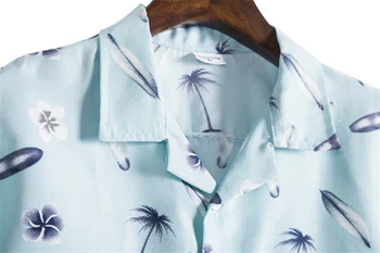 Vasarą Vyrams, Atsitiktinis Marškinėliai Spausdinami Trumpas Rankovės Atvartas 2021 Kvėpuojantis Palaidinė Streetwear Camisas Prašmatnus Havajų Marškinėliai