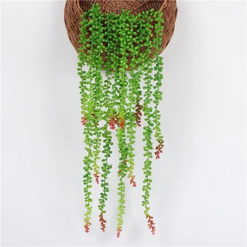 3 Šakutės Plastiko Dirbtinių Gėlių String ašarų dėl mylimojo Sienos Kabo Augalų Succulents Sodo Vainikas Namų Vestuvių Dekoro 75cm