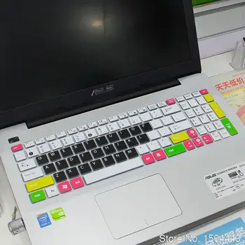 Už Asus X555Q X555Y X555YI7310 FX50 F540U K550V A556 FH5900 15.6 colių nešiojamojo kompiuterio klaviatūros Silikono Apsaugos Klaviatūros Viršelis