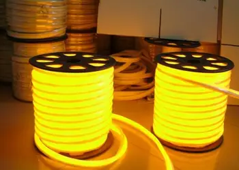 Aukštos Kokybės 20m LED Neon Flex Lyno Šviesos Vandeniui IP68 80led/MF5 led neon lanksti juostelė šviesos /Šilta/Šalta/Bulb/Gree led šviesos