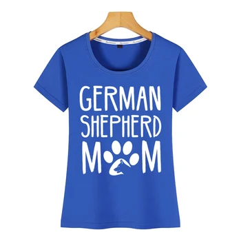 Topai Marškinėliai Moterims vokiečių aviganis, mama man širdis dizaino Seksualus Harajuku Medvilnės Moterų Marškinėlius